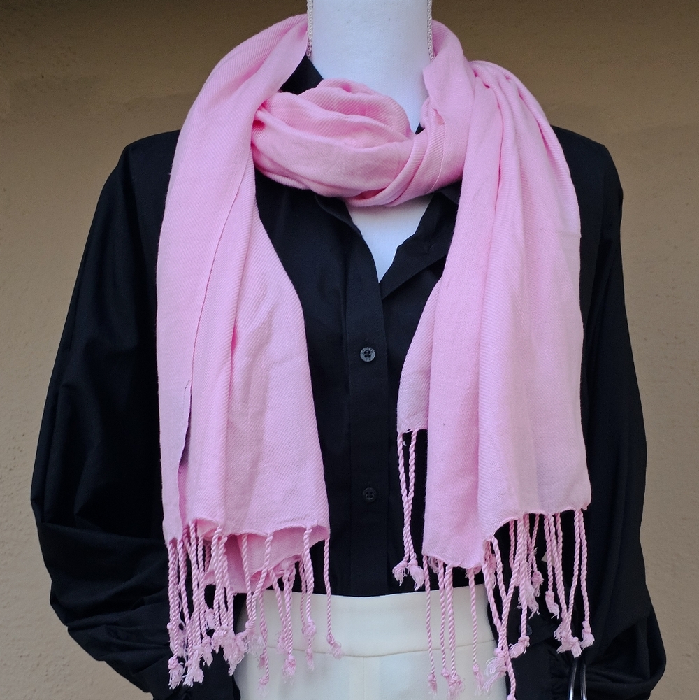 Pashmina Silk Bubble Gum Pink Scarf